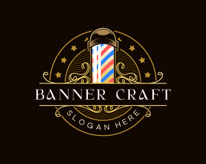 Barbershop Salon Haircut logo design