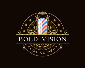 Barbershop Salon Haircut logo design