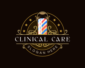 Barbershop Salon Haircut logo design