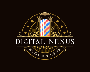 Barbershop Salon Haircut logo design