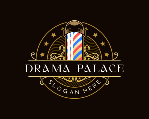 Barbershop Salon Haircut logo design