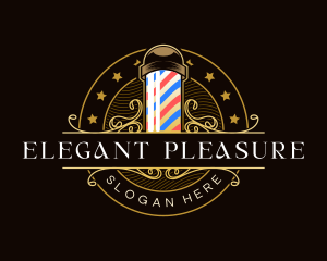 Barbershop Salon Haircut logo design