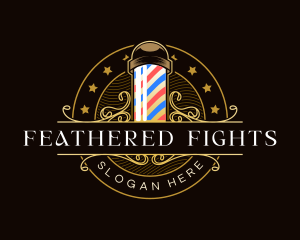 Barbershop Salon Haircut logo design