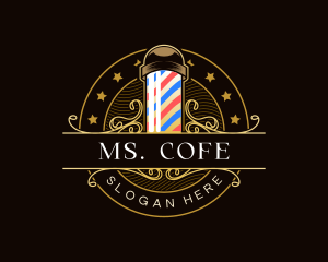 Barbershop Salon Haircut logo design