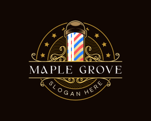 Barbershop Salon Haircut logo design