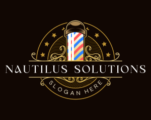 Barbershop Salon Haircut logo design