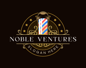 Barbershop Salon Haircut logo design