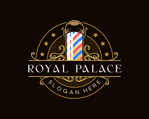 Barbershop Salon Haircut logo design