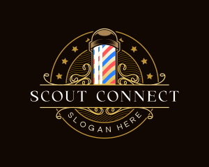 Barbershop Salon Haircut logo design