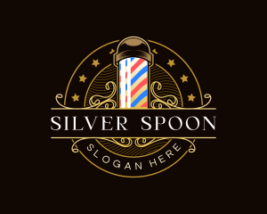 Barbershop Salon Haircut logo design