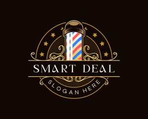 Barbershop Salon Haircut logo design