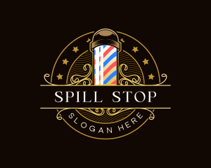 Barbershop Salon Haircut logo design