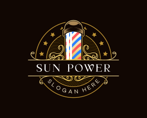 Barbershop Salon Haircut logo design