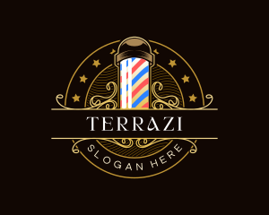 Barbershop Salon Haircut logo design