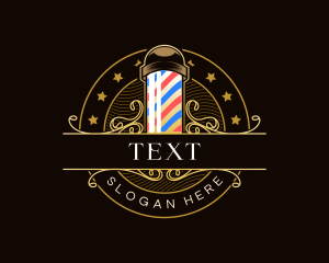 Barbershop Salon Haircut Logo