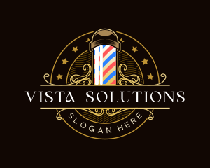 Barbershop Salon Haircut logo design