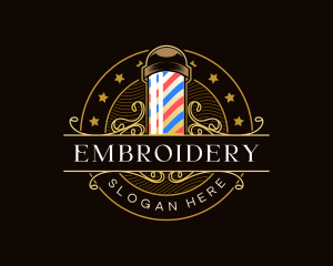 Barbershop Salon Haircut logo design