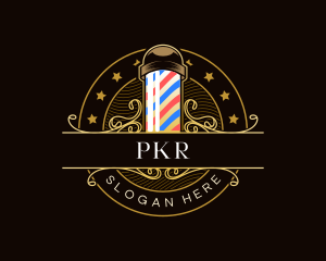 Barbershop Salon Haircut logo design