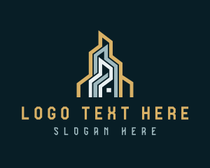 Apartment - Abstract Building Architecture logo design