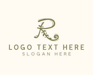 Plant - Organic Leaf  Garden Letter R logo design