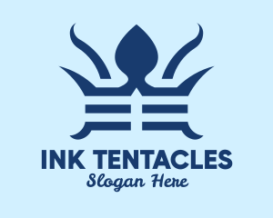 Tentacles - Blue Octopus Tentacles logo design