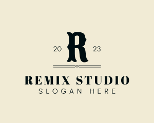 Retro Gothic Western Studio logo design