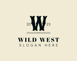 Retro Gothic Western Studio logo design