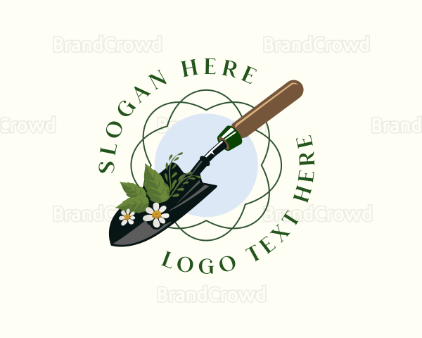 Flower Garden Trowel Logo