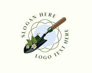 Trowel - Flower Garden Trowel logo design