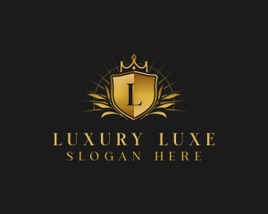 Luxury Crown Shield logo design