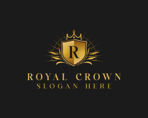 Luxury Crown Shield logo design