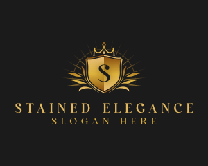 Luxury Crown Shield logo design