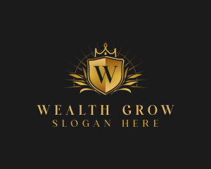 Luxury Crown Shield logo design