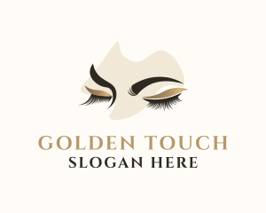 Gold - Gold Eyelashes Beauty logo design