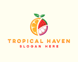 Tropical Fresh Fruit logo design