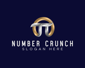 Mathematics - Luxury Premium Pi logo design