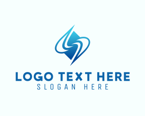 Volt - Tech Company Letter S logo design
