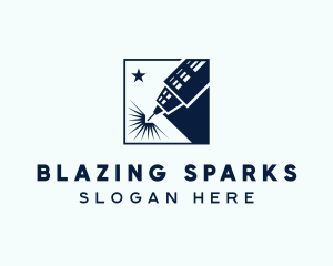 Metalwork Laser Spark  logo design