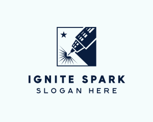 Spark - Metalwork Laser Spark logo design