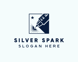 Metalwork Laser Spark  logo design