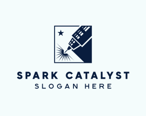 Metalwork Laser Spark  logo design