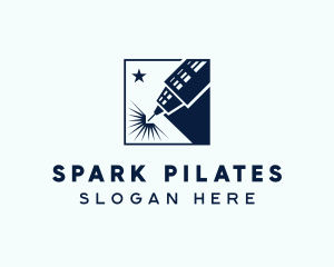 Metalwork Laser Spark  logo design