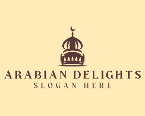 Arabic - Islamic Dome Mosque logo design