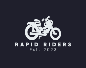 Transportation Motorcycle Rider logo design