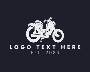 Old School - Transportation Motorcycle Rider logo design