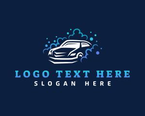 Car - Car Cleaning Bubble logo design