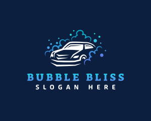 Car Cleaning Bubble  logo design