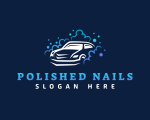 Car Cleaning Bubble  logo design