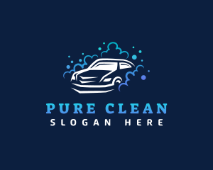 Car Cleaning Bubble  logo design