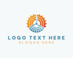 Sustainable - Solar Wind Turbine logo design